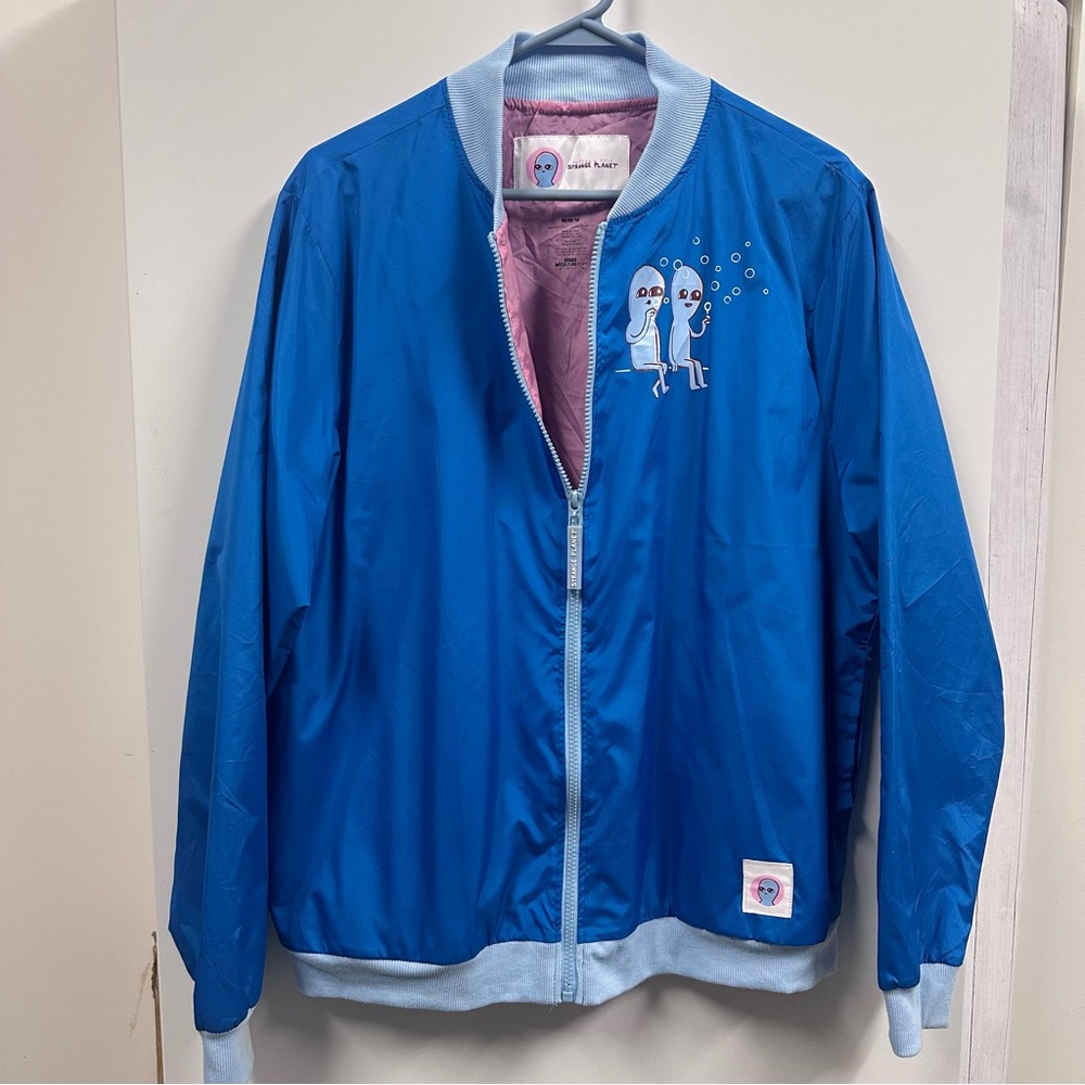 Strange Planet Nathan Pyle Alien Webcomic New York Times Zip Up Bomber Jacket M - Picture 9 of 9